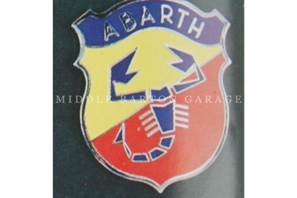 ABARTH" EMBLEM ON BLUE BACK 70MM ENAMEL"